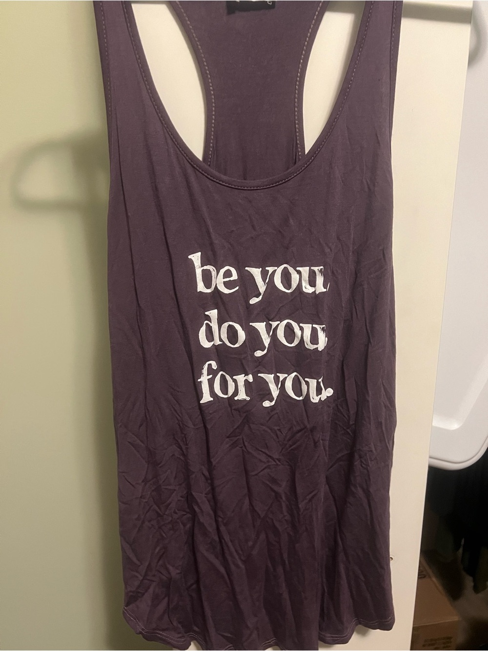 Be You! Do You! For You! Tank 🍒 Dusty Purple, Size Small **loose fit